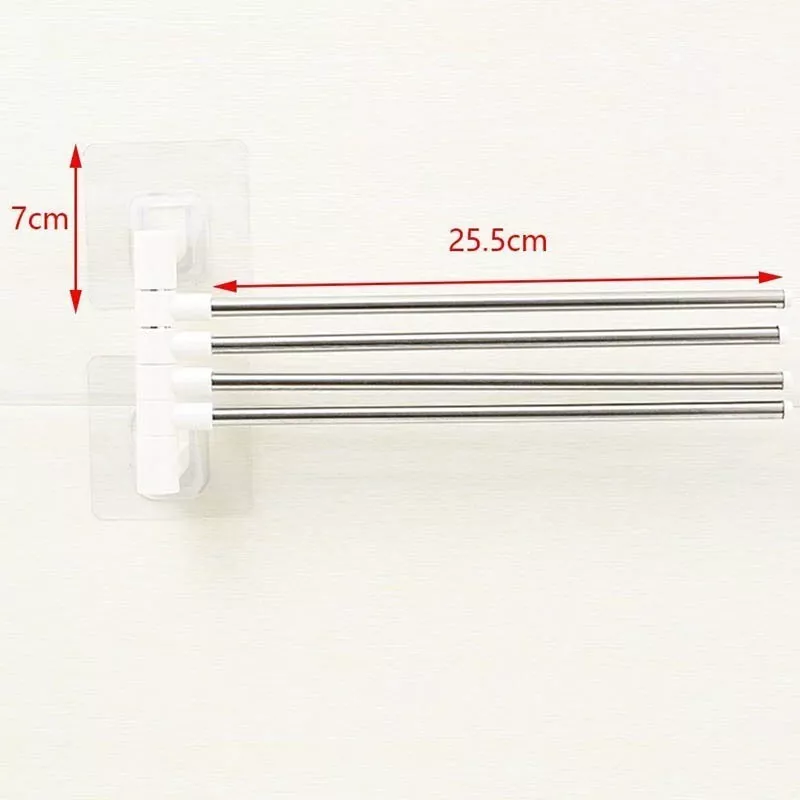 Colgador De Toalla 4 Brazos 180 Grados Baño Rack Perchero-2