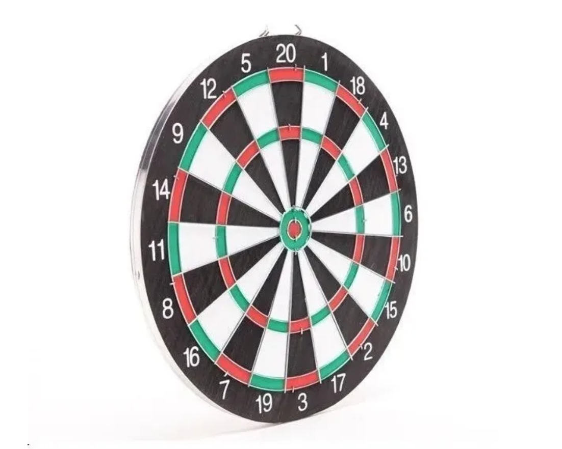 Tablero Tiro Al Blanco Reversible 43 Cm 6 Dardos-0