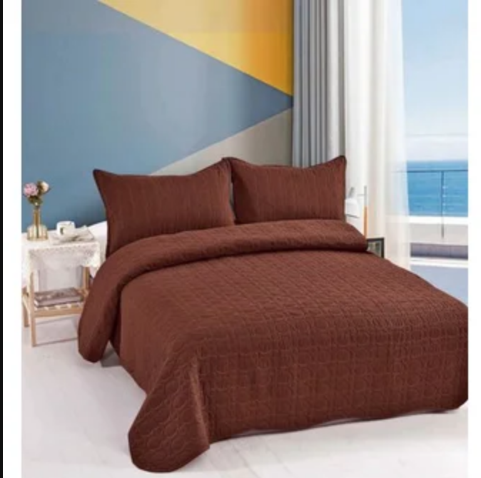 Cubrecama Cobertor De Verano Quilt Cafe 2 Plazas-0