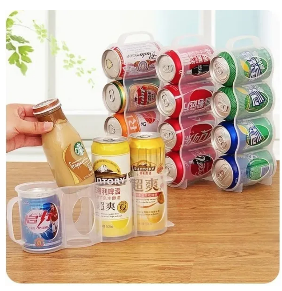 Soporte Porta Cervezas Latas Botellas Organizador De Nevera-4