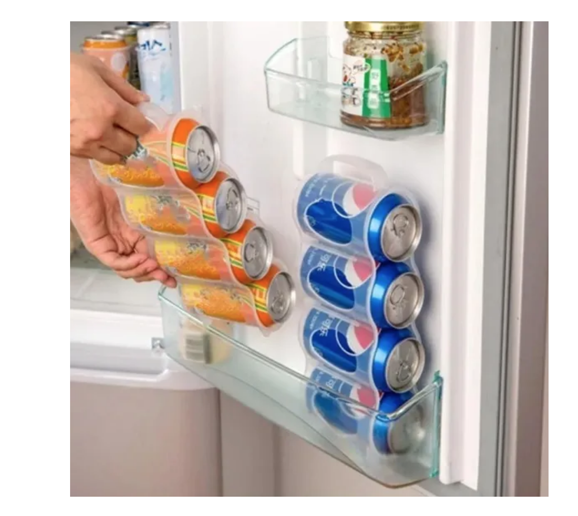 Soporte Porta Cervezas Latas Botellas Organizador De Nevera-3