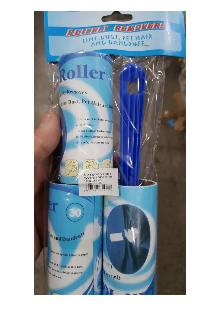 Quita Saca Pelusa Ropa Rodillo Lint Roller Con 2 Repuestos-1