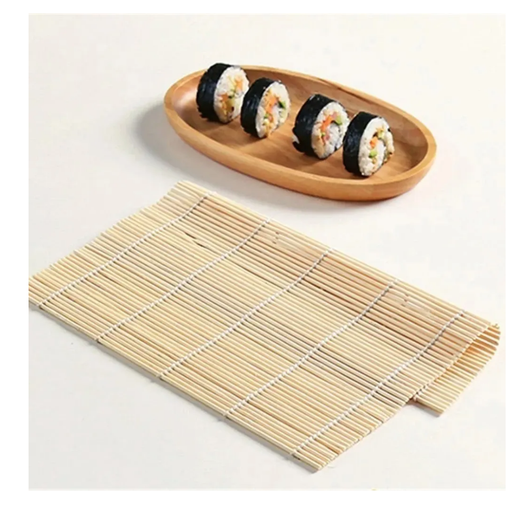 Pack 12 Esterilla Redonda Bambú Para Sushi De 30x42cm-1