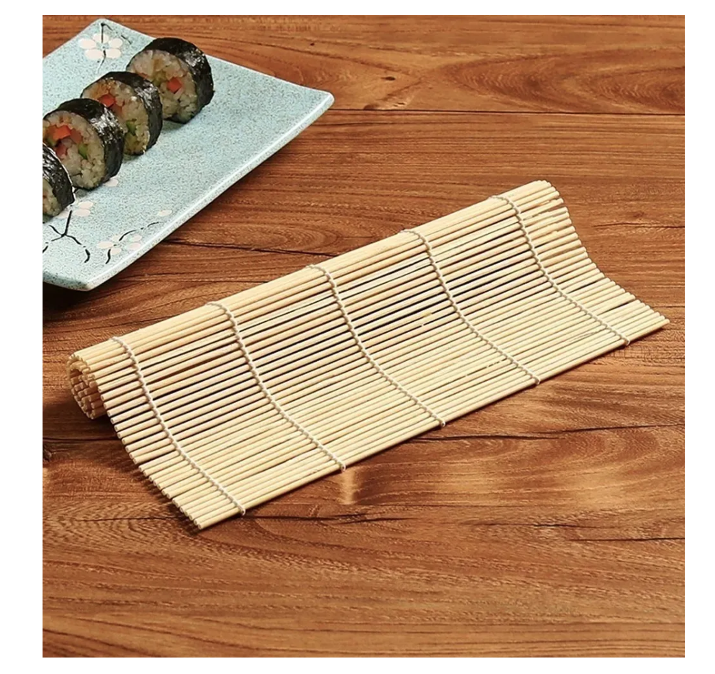 Pack 12 Esterilla Redonda Bambú Para Sushi De 30x42cm-2