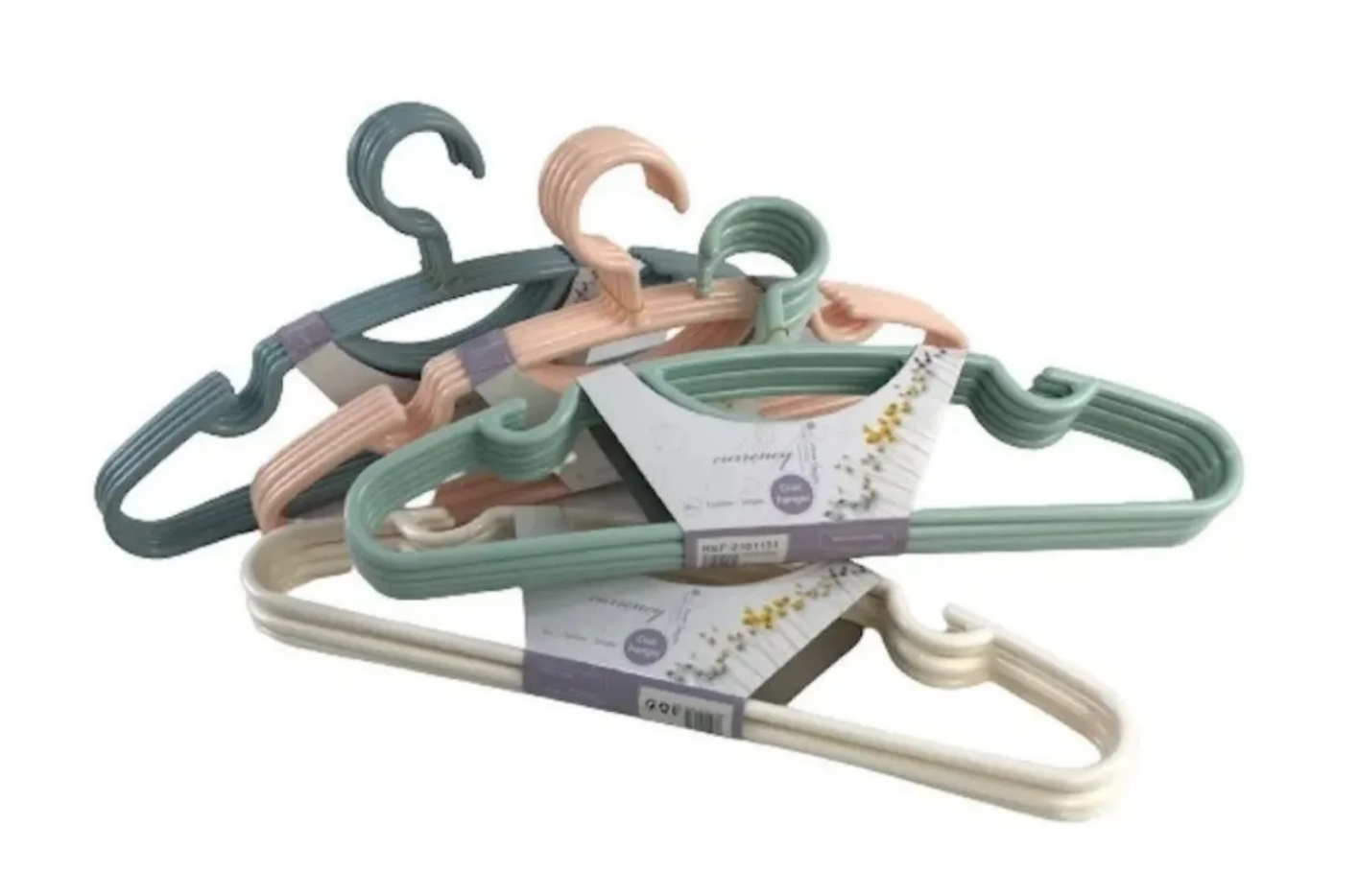 Pack 20 Colgadores De Ropa Ganchos Plásticos Resistentes-1