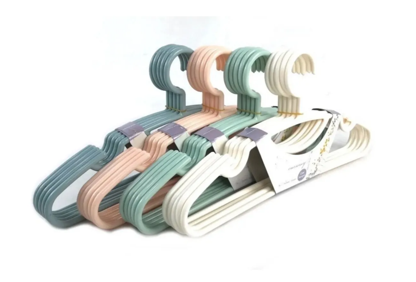 Pack 20 Colgadores De Ropa Ganchos Plásticos Resistentes-0