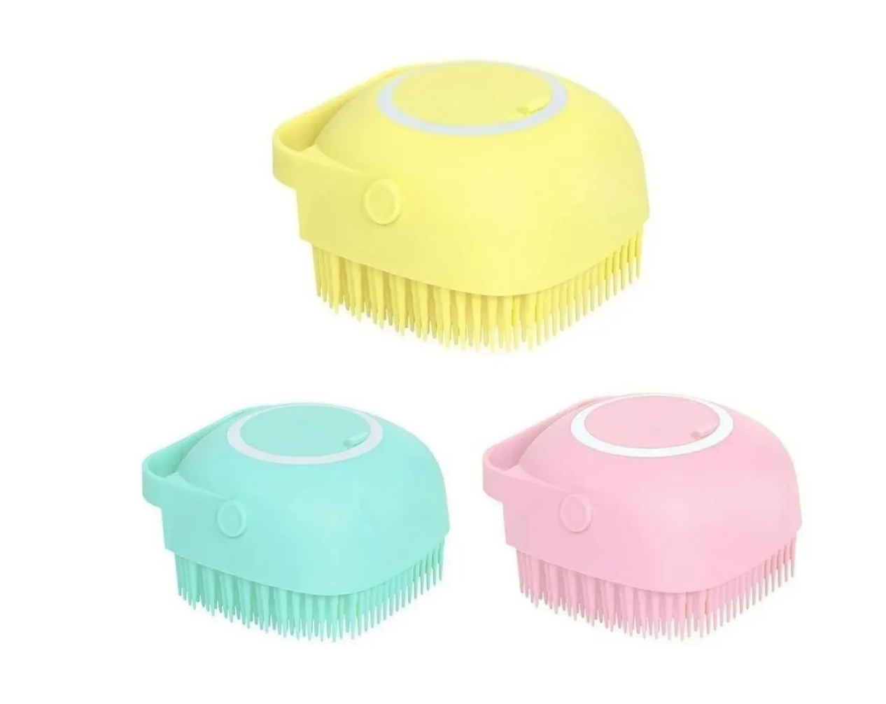 Cepillo De Silicona Para Ducha Suave Con Dispensador-2