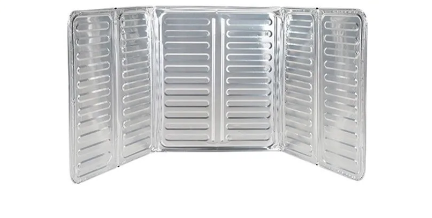  2x Protector Aluminio 32x84cm Anti Salpicadura Aceite Cocina-0