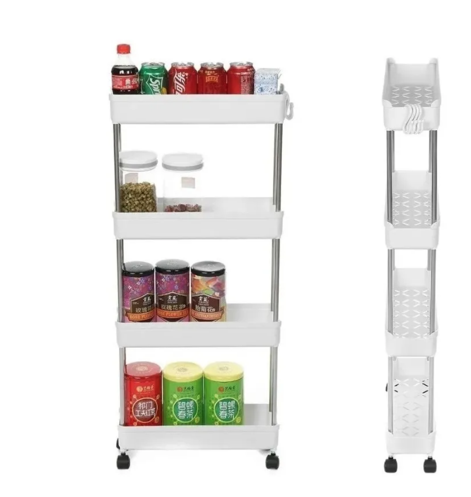 Estante Organizador Baño Y Cocina Con Ruedas 4 Niveles-2
