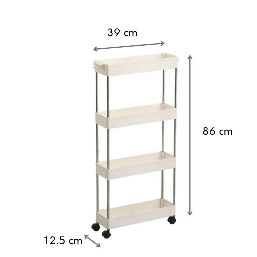 Estante Organizador Baño Y Cocina Con Ruedas 4 Niveles-1