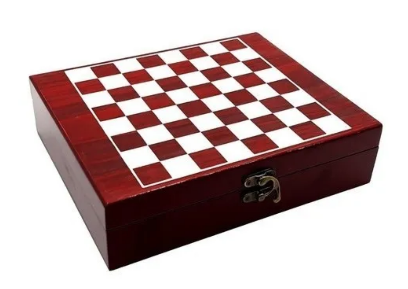 Juego Ajedrez Set Petaca Con Shot Madera-1
