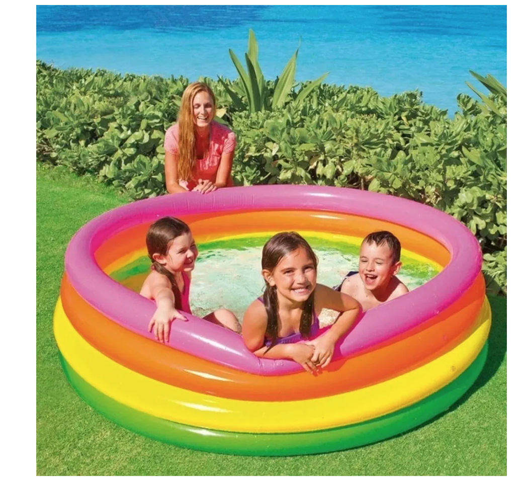 Piscina Para Niños En El Hogar Para Adultos Arcoiris 150cm-1