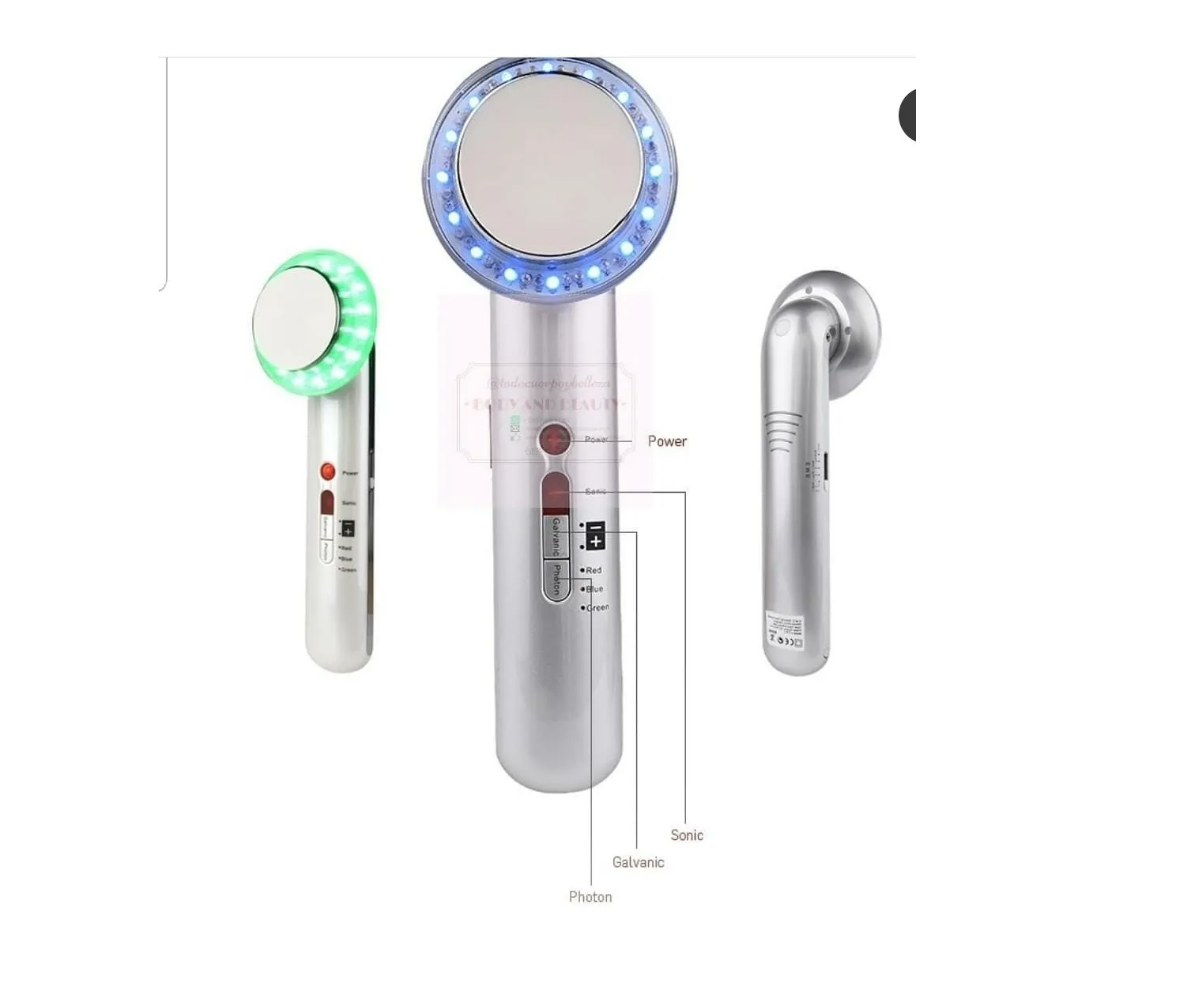Kit Galvanica + Cavitación + Terapia Led Guantes Y Gel Cond-1