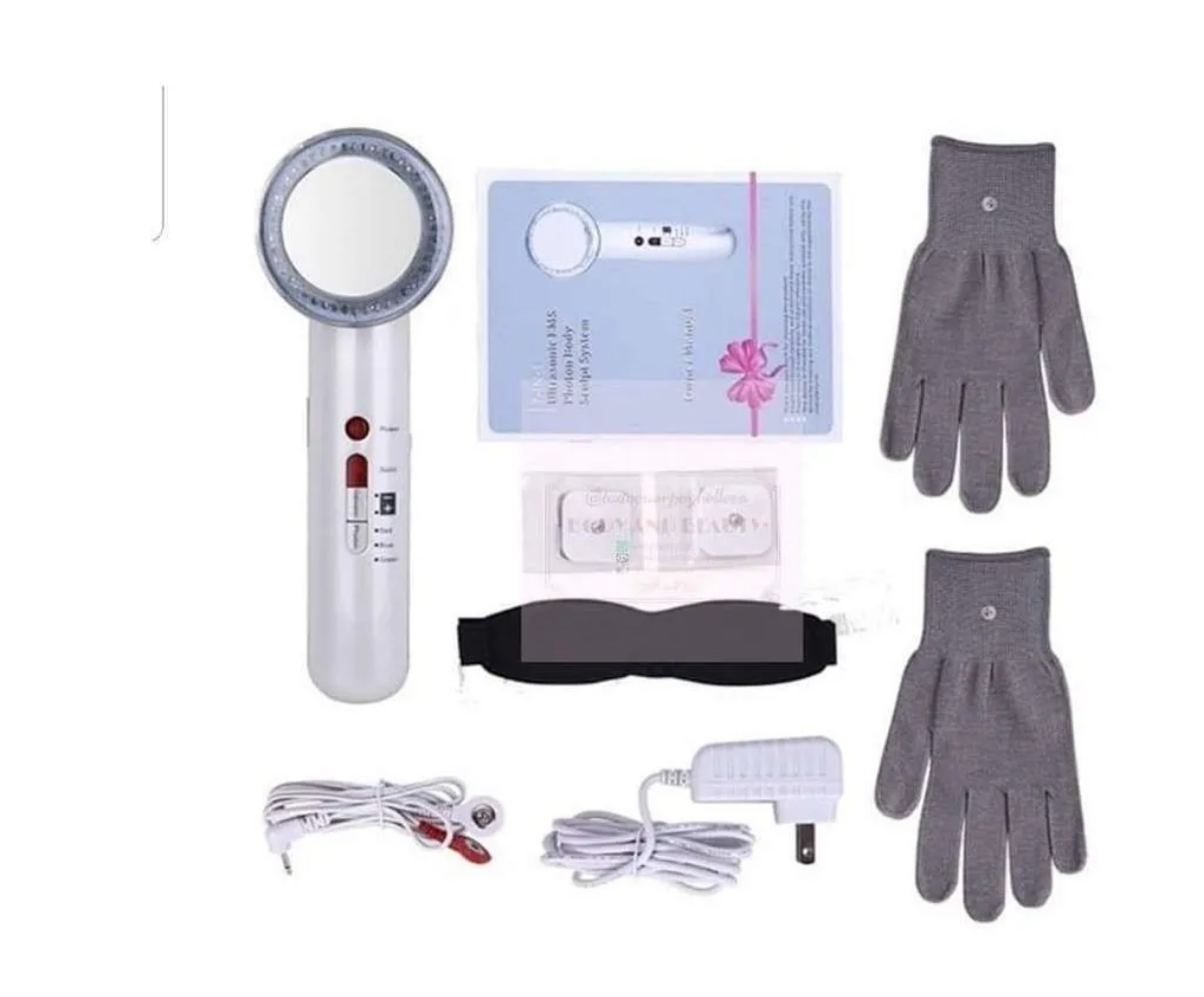 Kit Galvanica + Cavitación + Terapia Led Guantes Y Gel Cond-0