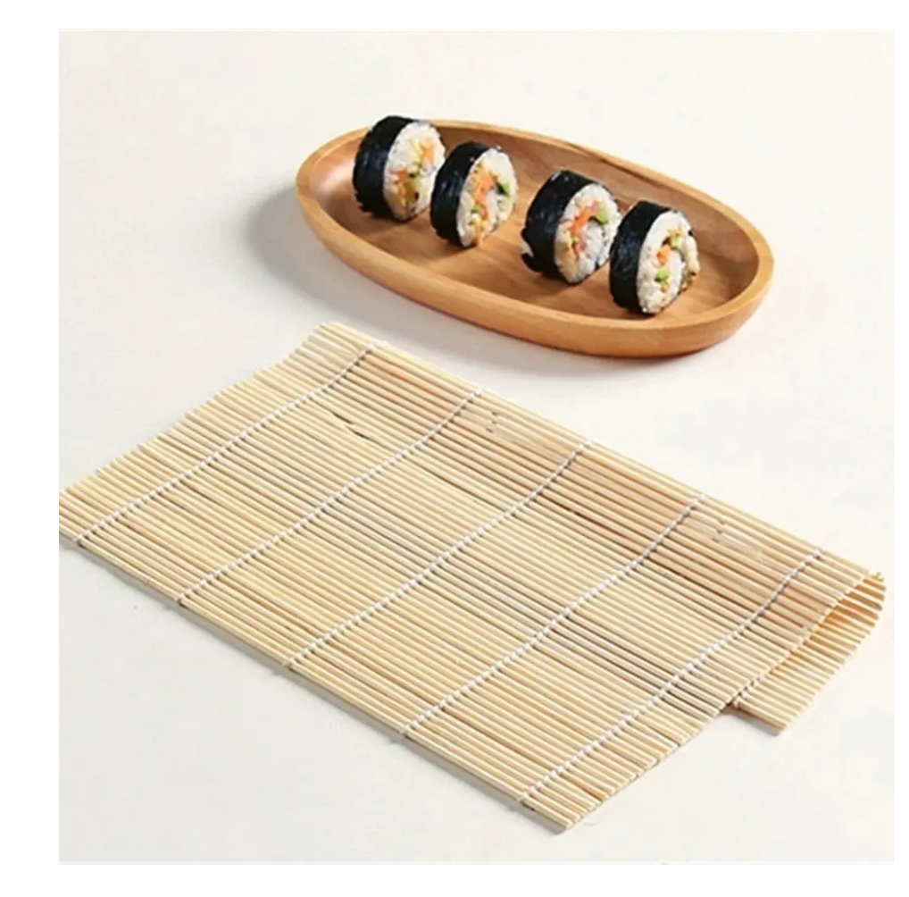 Pack 6 Esterilla Redonda Bambú Para Sushi De 30x42cm-1