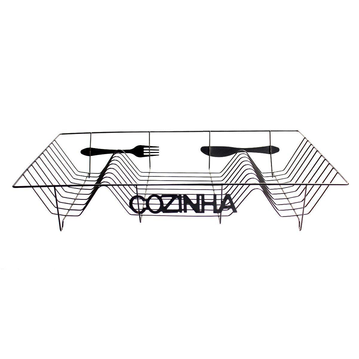 Escurridor De Loza Secaplatos Metálico Básico 1 Piso Diseño-0