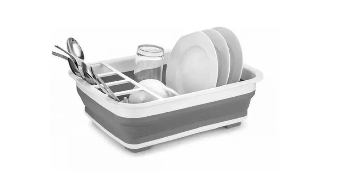 Secador De Platos Silicona Plegable Multiusos Cocina-0