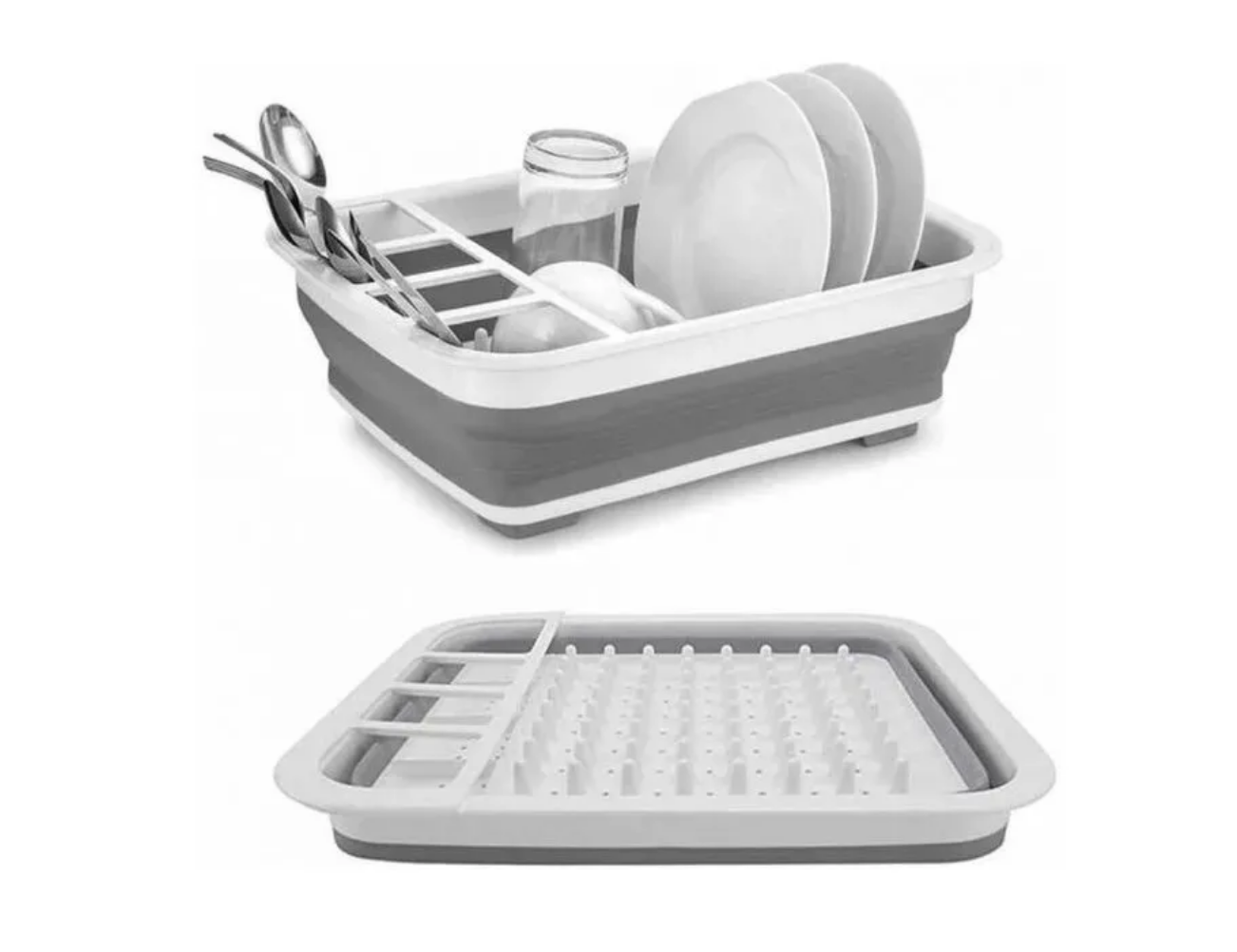 Secador De Platos Silicona Plegable Multiusos Cocina-1