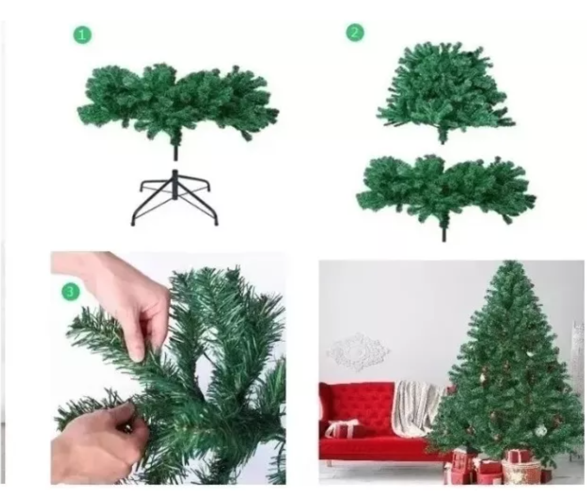 Arbol De Navidad Alto 2.10 Mts. -3