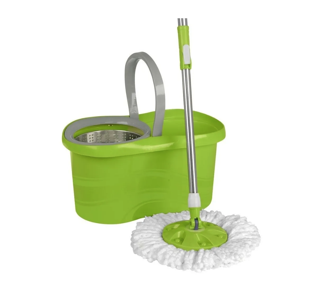 Mopa Trapeador Giratoria 360 Metalica Verde-0