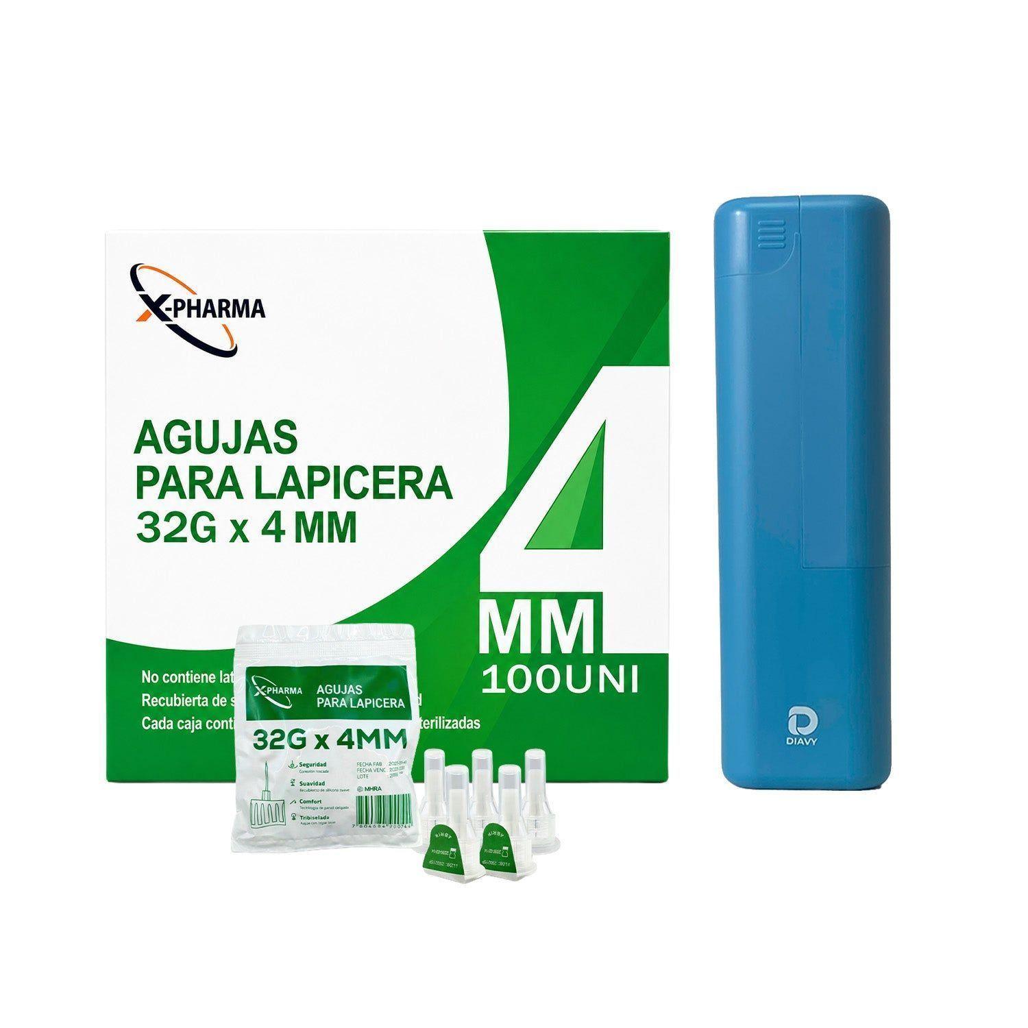 Estuche Diavy + 100 Agujas para Lápiz de Insulina-0