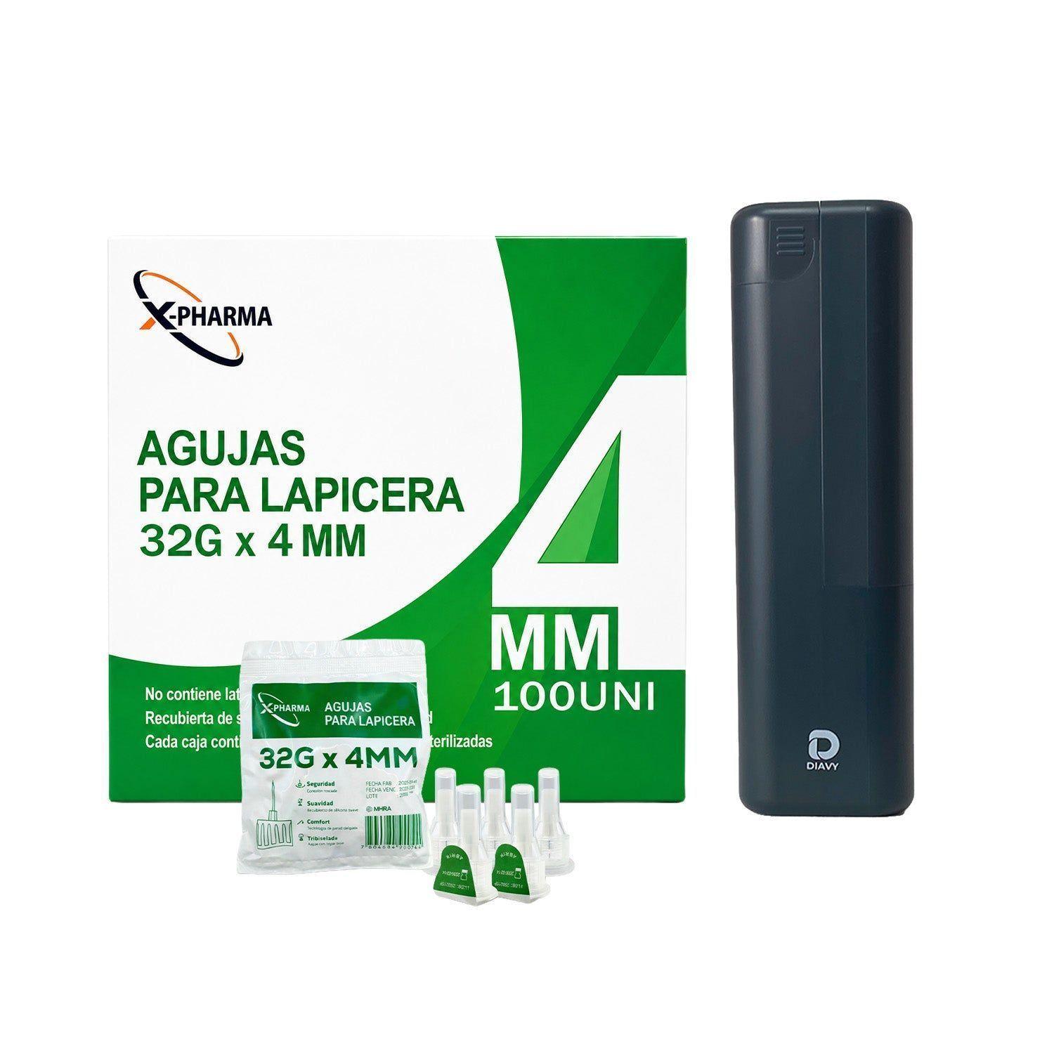 Estuche Diavy + 100 Agujas para Lápiz de Insulina-0