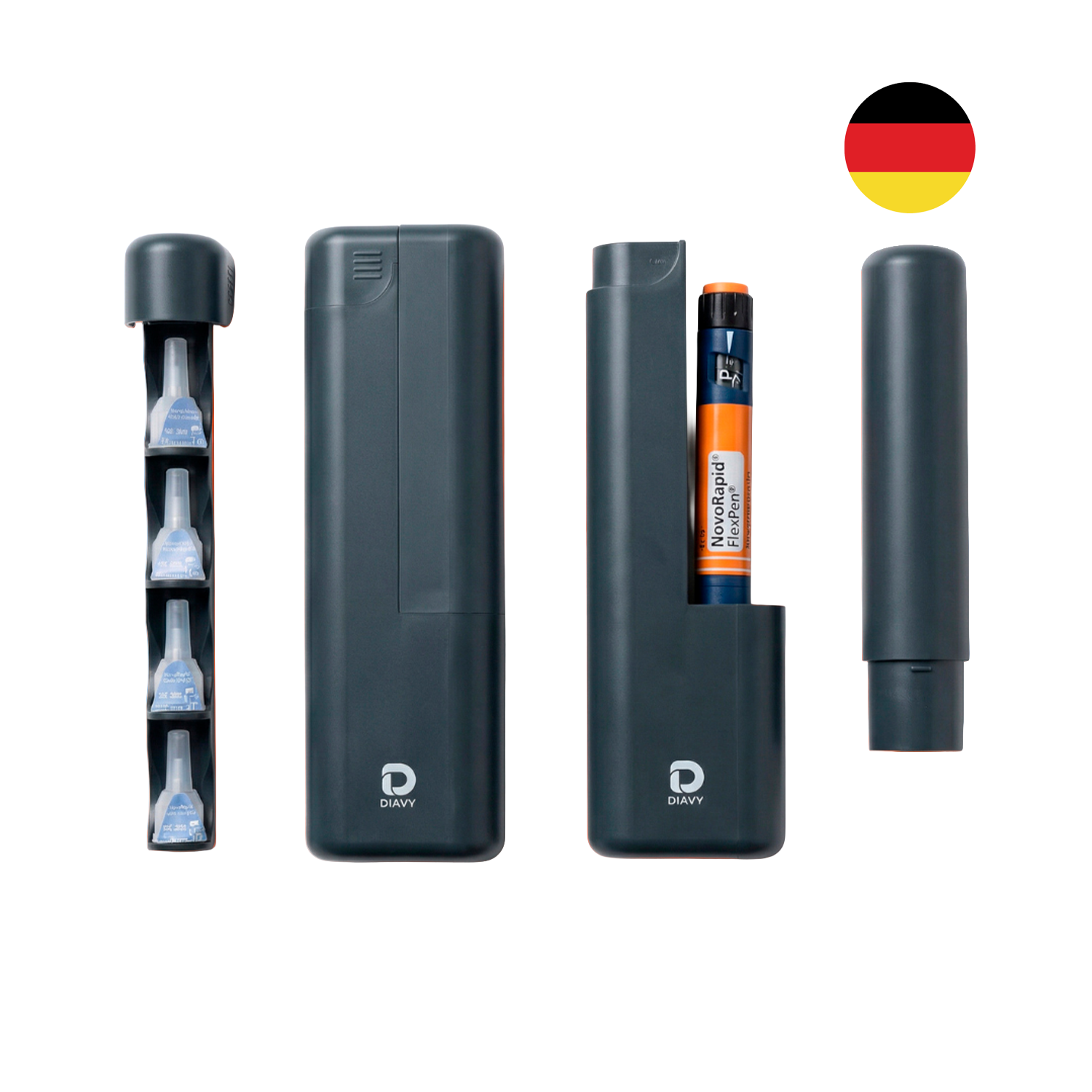 Estuche Diavy para Lápiz de Insulina y 4 Agujas-0