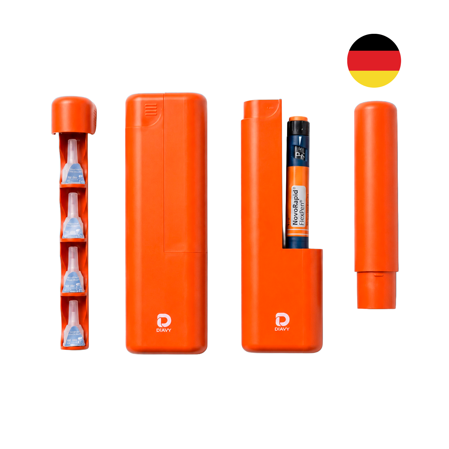 Estuche Diavy para Lápiz de Insulina y 4 Agujas-0