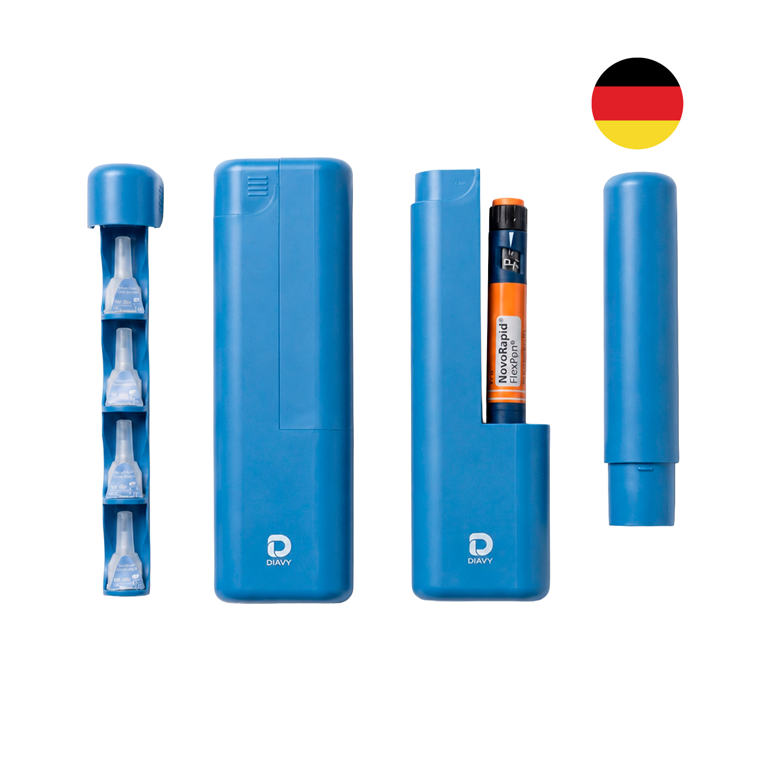 Estuche Diavy para Lápiz de Insulina y 4 Agujas-0