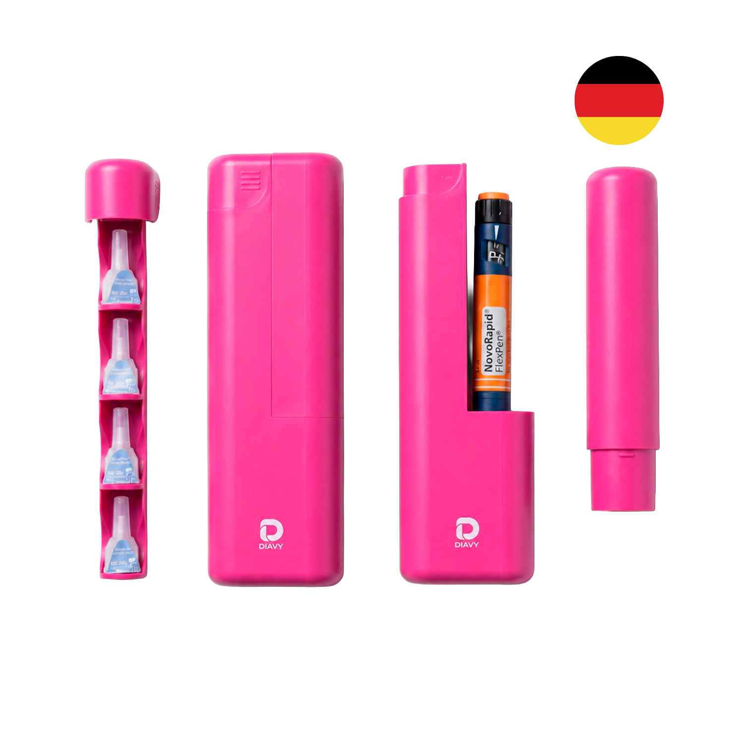 Estuche Diavy para Lápiz de Insulina y 4 Agujas-0