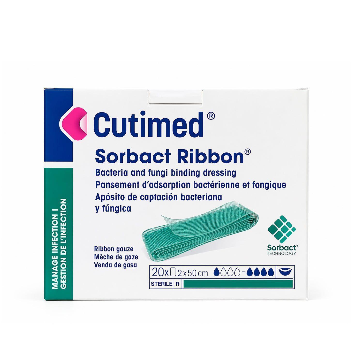 Cutimed Sorbact 2x50 cm Aposito Antimicrobiano 1 Unidad | Malla Esteril para Heridas Profundas-3