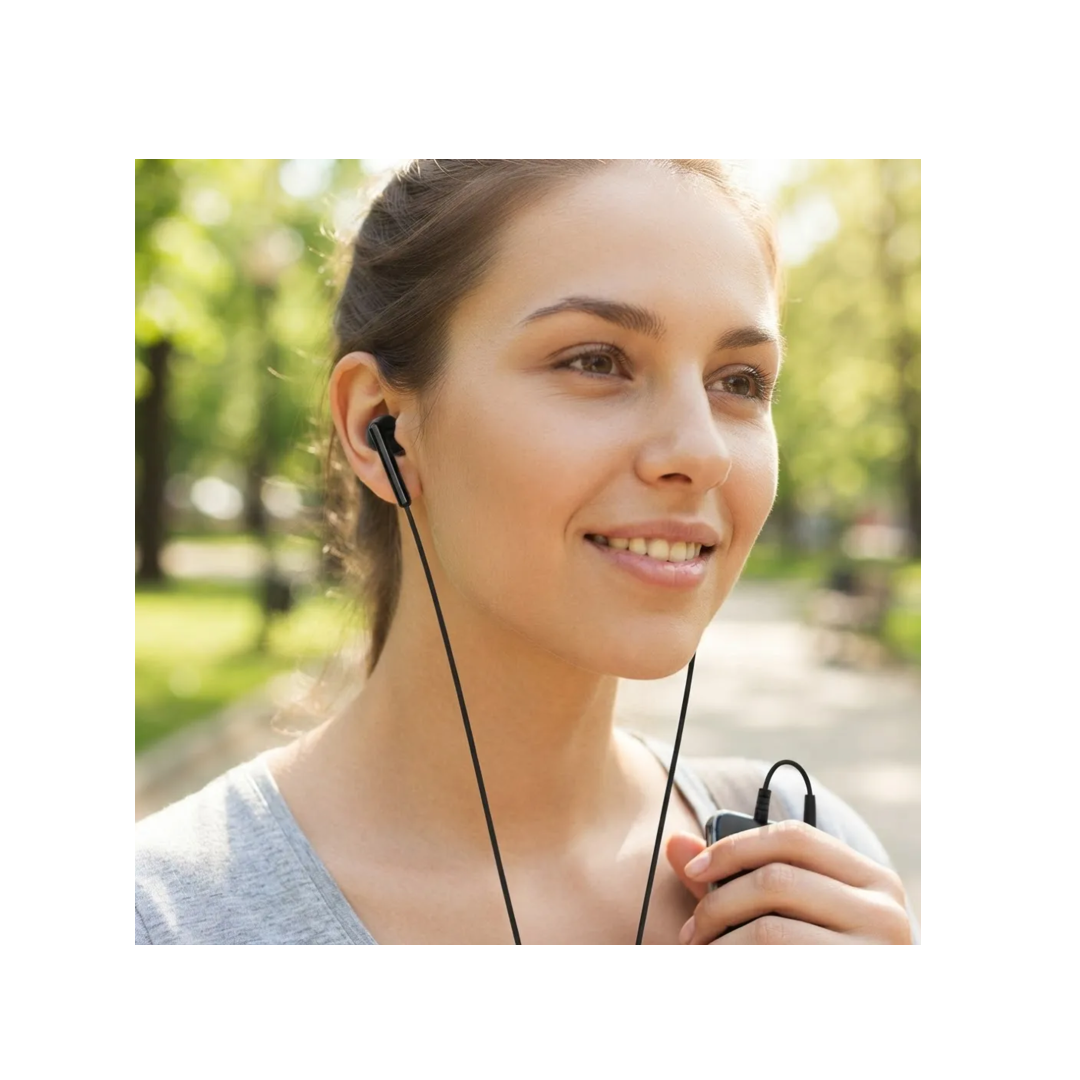 Audifonos manos libres con cable y conector lateral 3.5mm-3