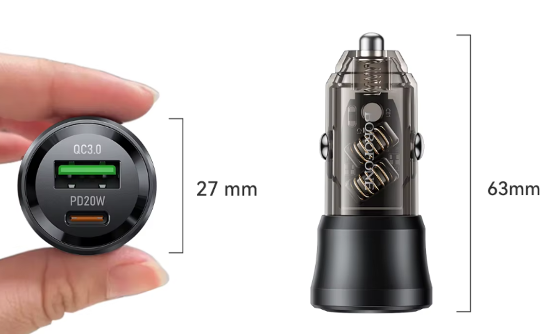 ADAPTADOR CARGADOR PARA VEHICULO BOROFONE BZ25-4