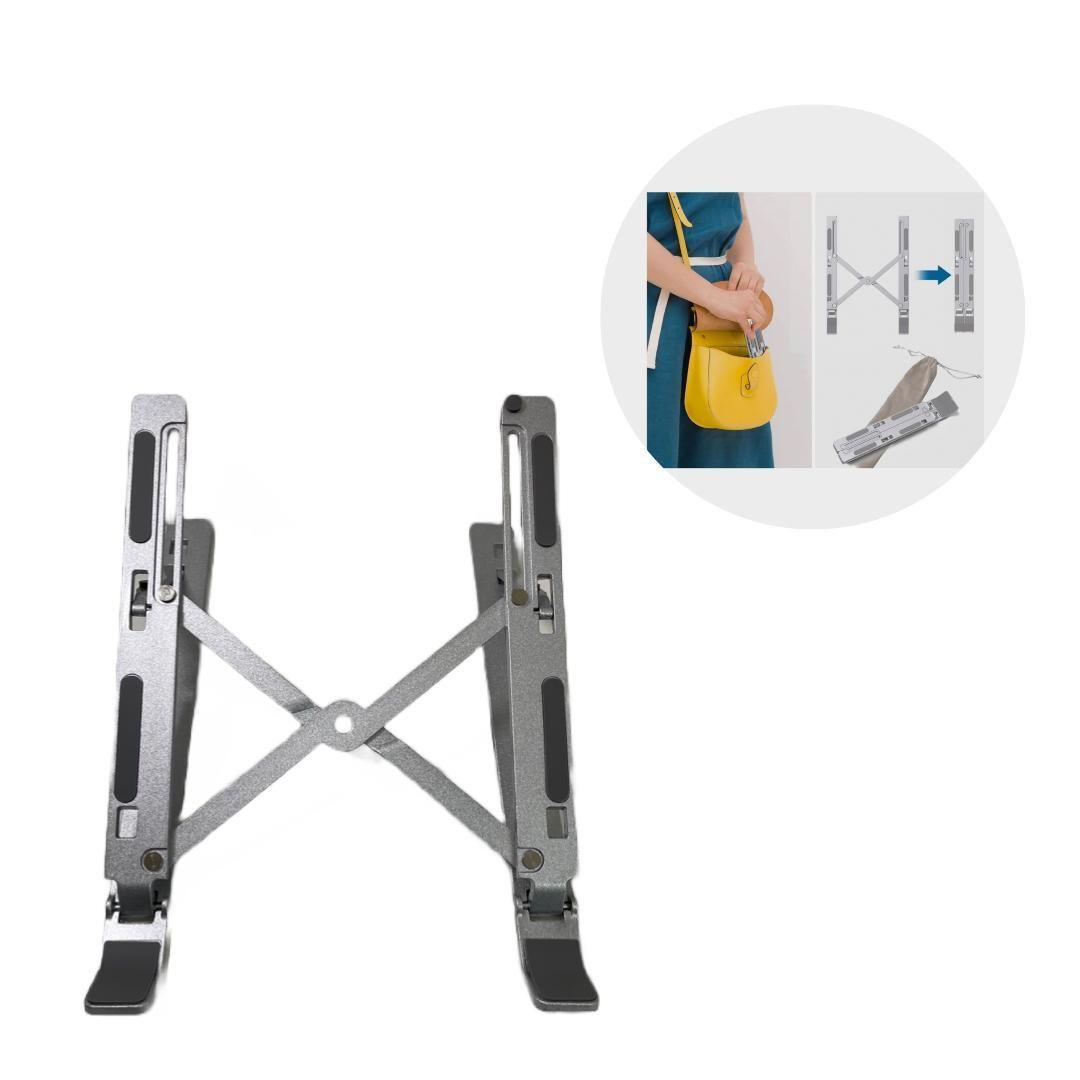 Soporte Base Metalico Para Notebook Gris-2