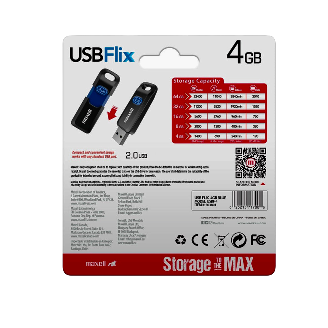 PENDRIVE USB DE 4GB - MAXELL 2.0-3