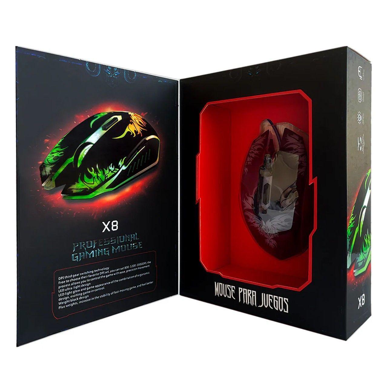 Mouse Gamer con cable USB ULTRA X8-4