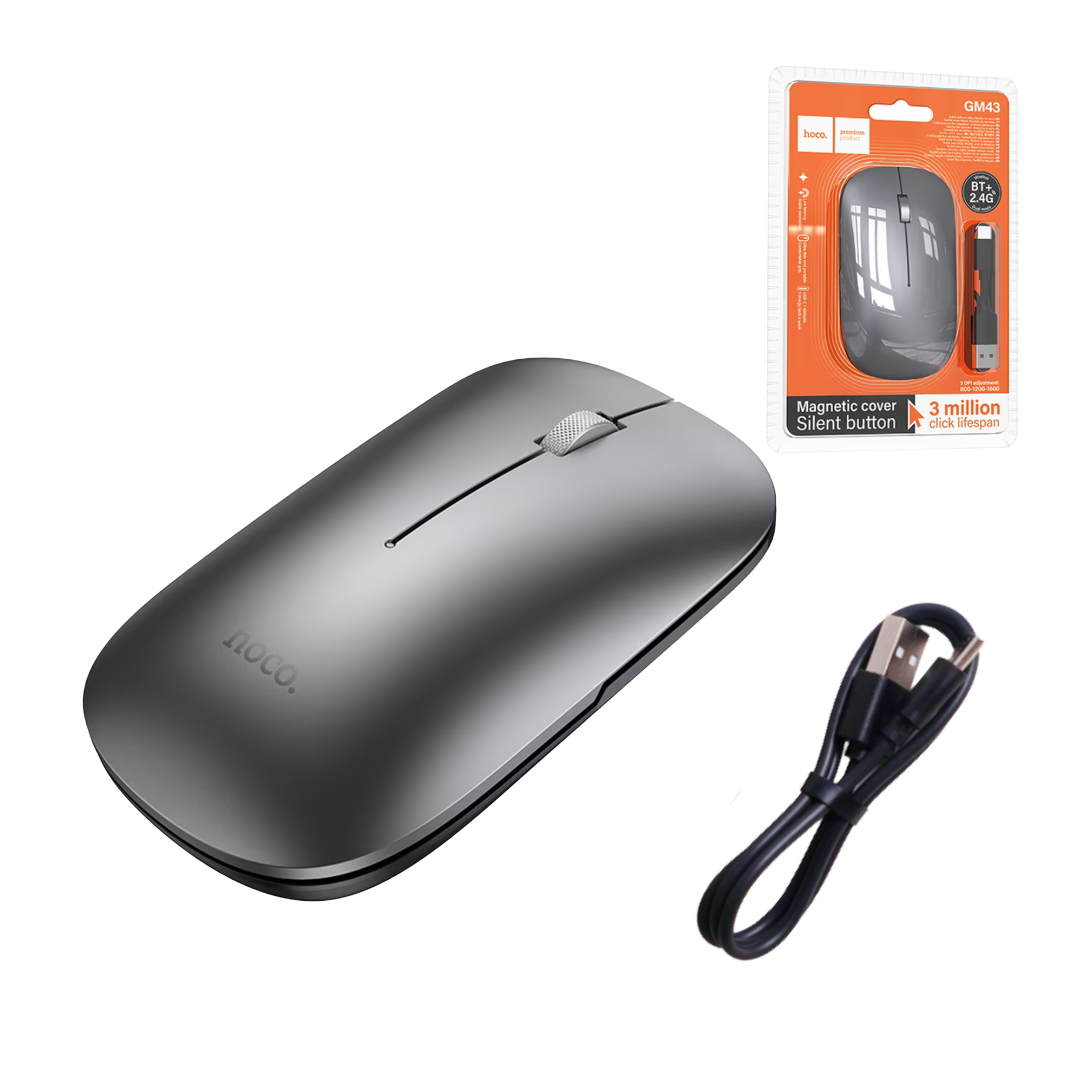 Mouse con conexión Inalámbrico y Bluetooth recargable HOCO GM43-1