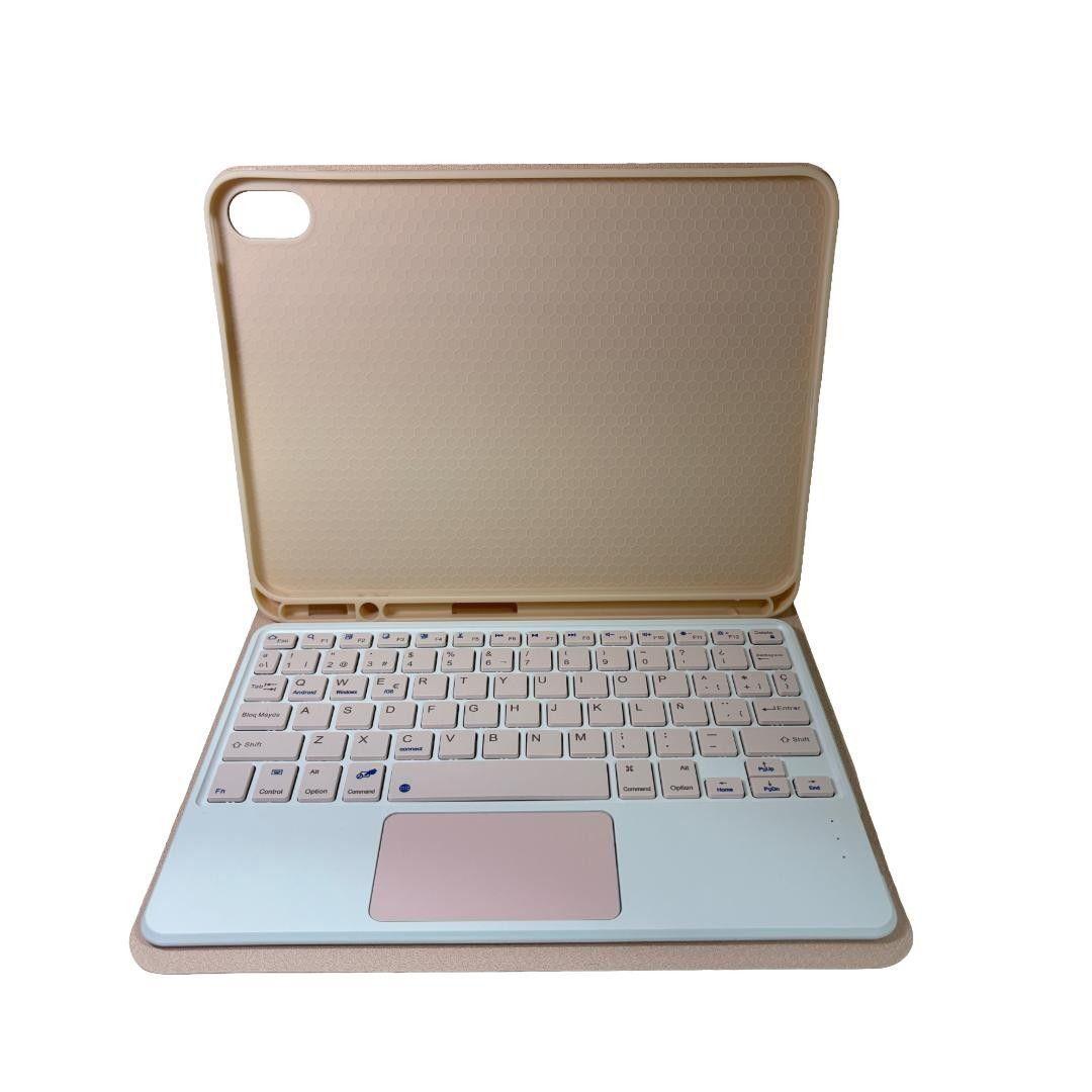 FUNDA CON TECLADO TOUCHPAD BLUETOOTH IPAD A16 2025 y IPAD DECIMA GENERACION 2022-2