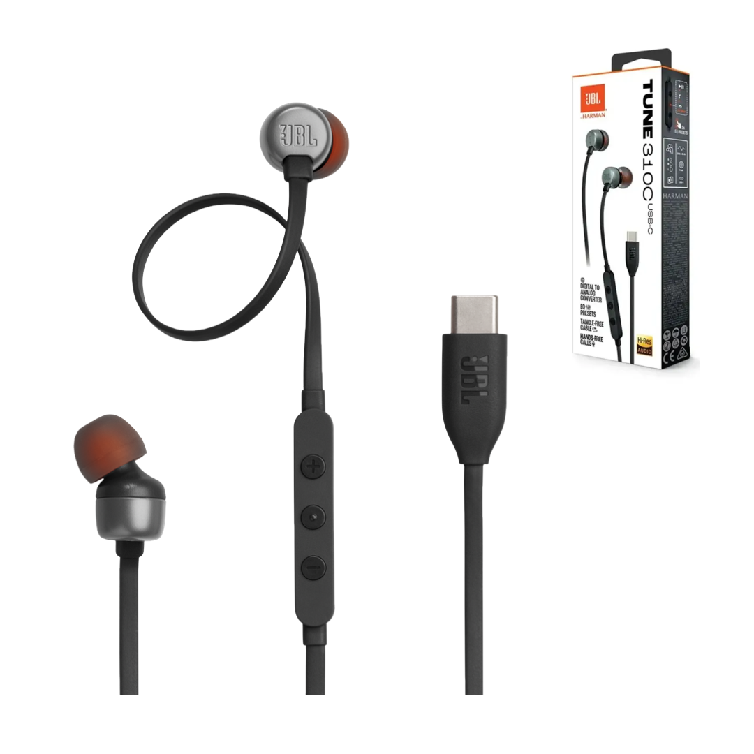 Audífonos con cable Tipo C - In Ear JBL Tune 310C Negro-0