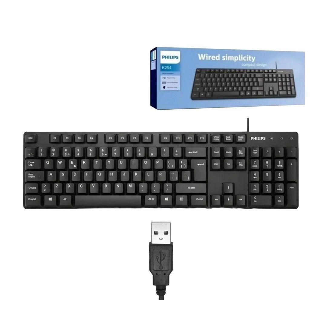 TECLADO CON CABLE USB - PHILIPS K254-3