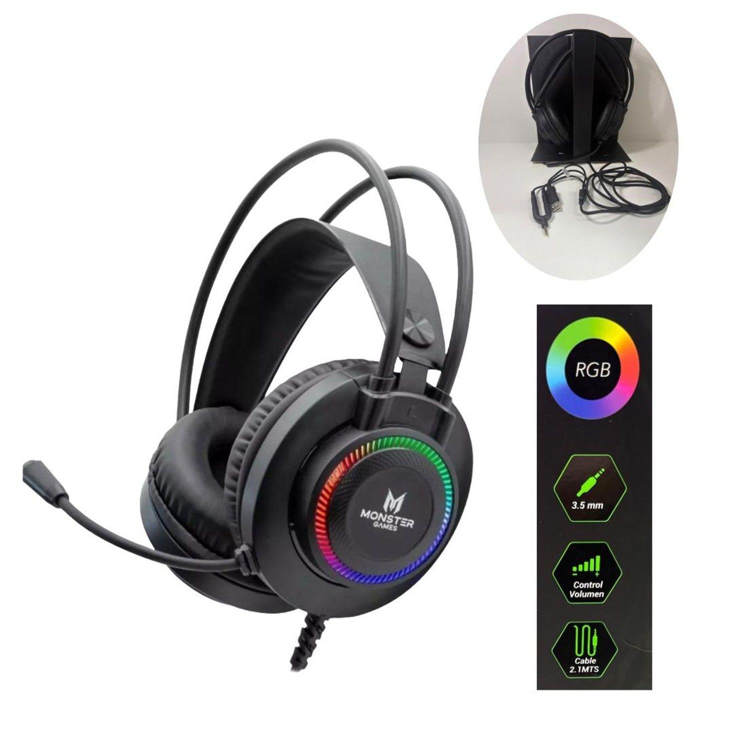 Audifono Gamer con Cable Monster AU624-2