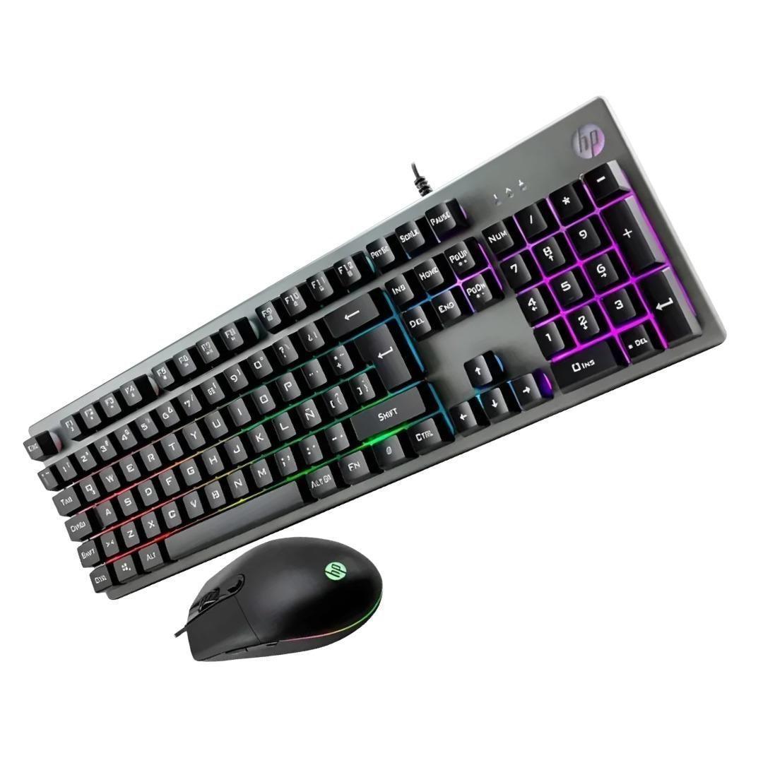 Teclado y Mouse Gamer con cable USB - HP KM300F-4