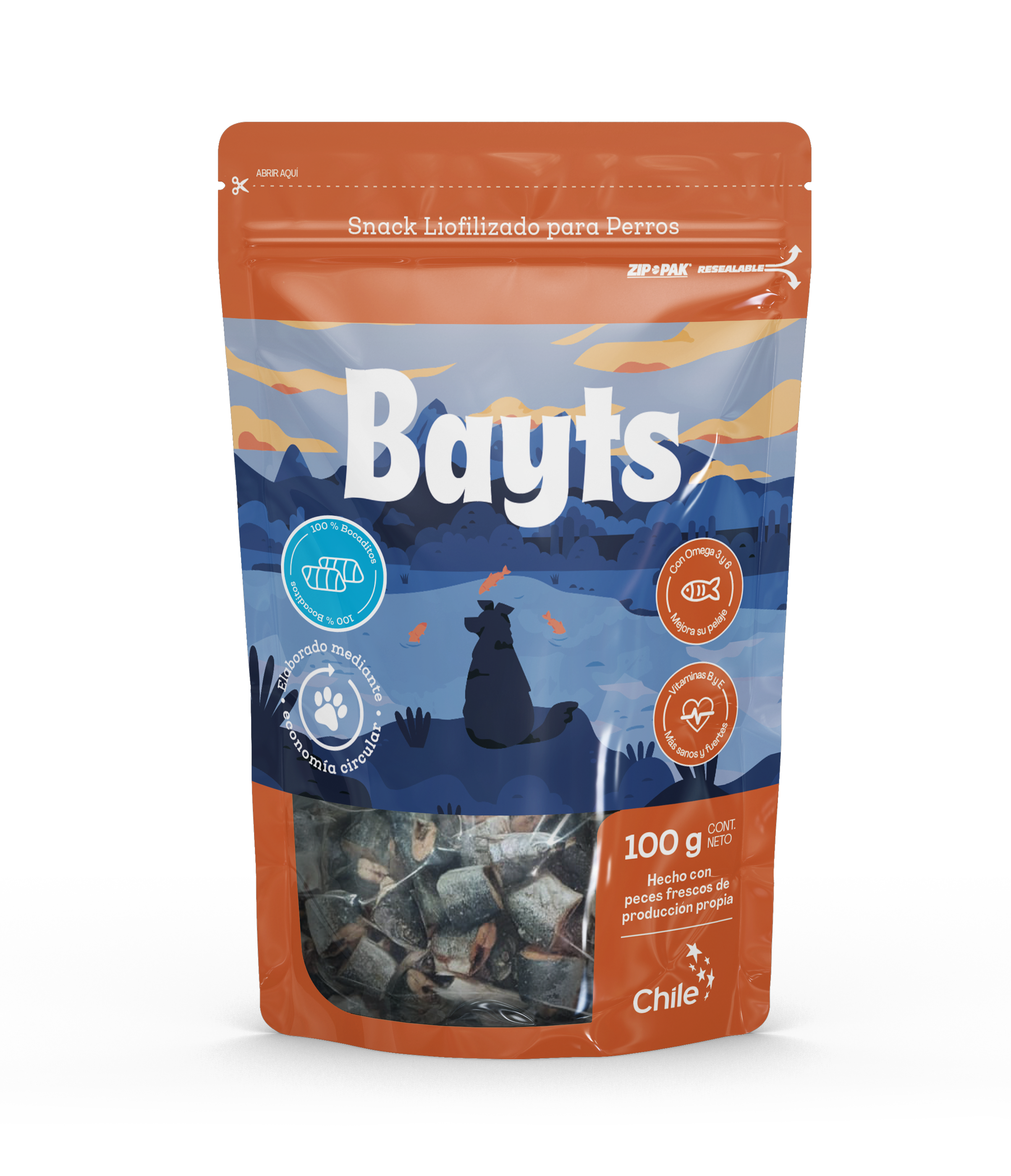 Bayts Snack Liofilizado Bocaditos 100 gr. x 10 unidades-0