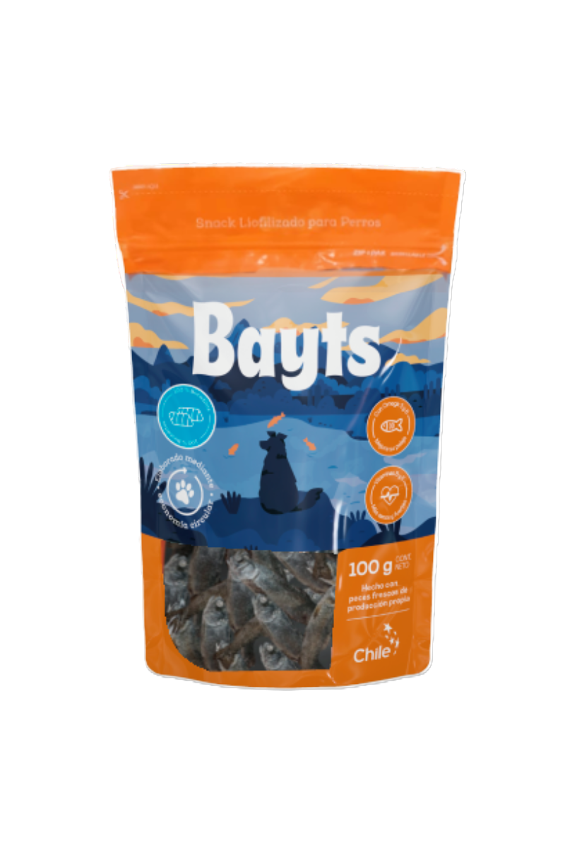Bayts Snack Liofilizado Baby Salmón 100 gr. x 10 unidades-0
