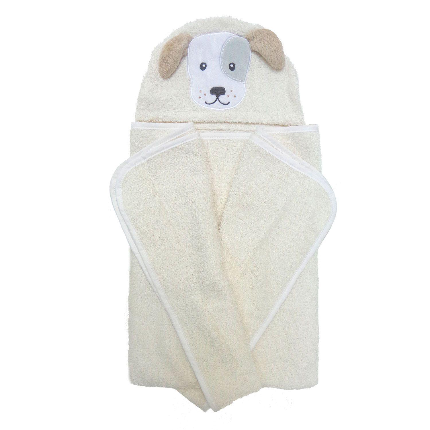 Toalla Capucha Premium para bebé Algodón 85x75 cms perrito-2