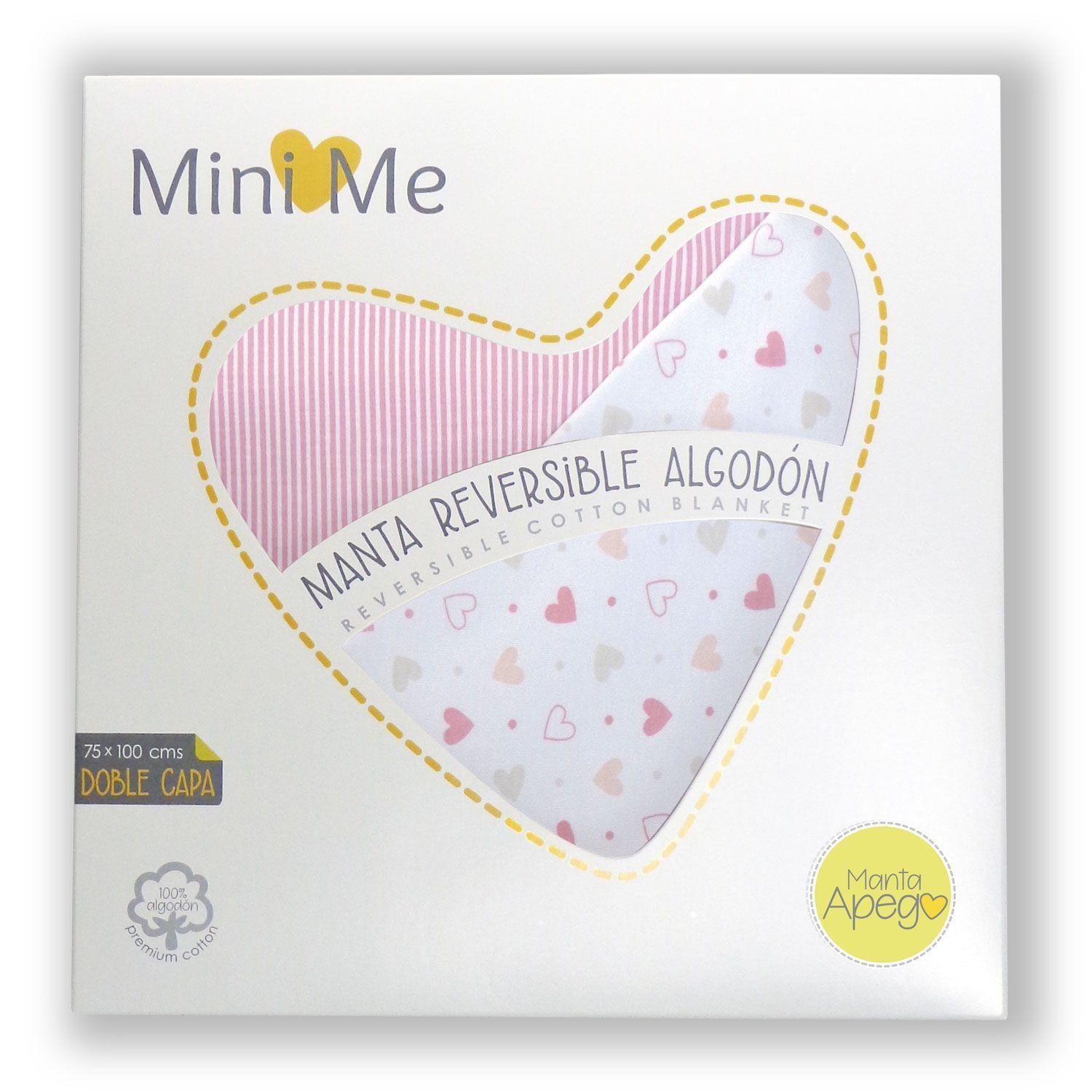 Manta para bebé Mini Me Algodón premium rosado-0