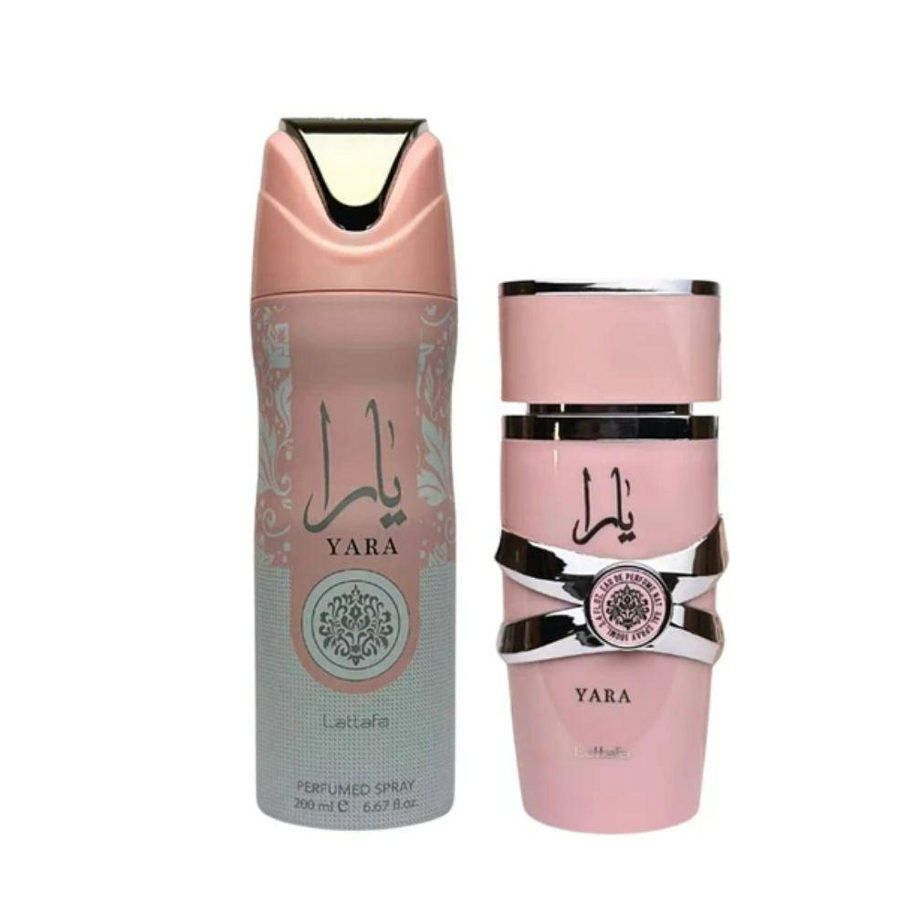 Set Yara EDP Mujer 100 ml + Desodorante Spray 200 ml Lattafa-1