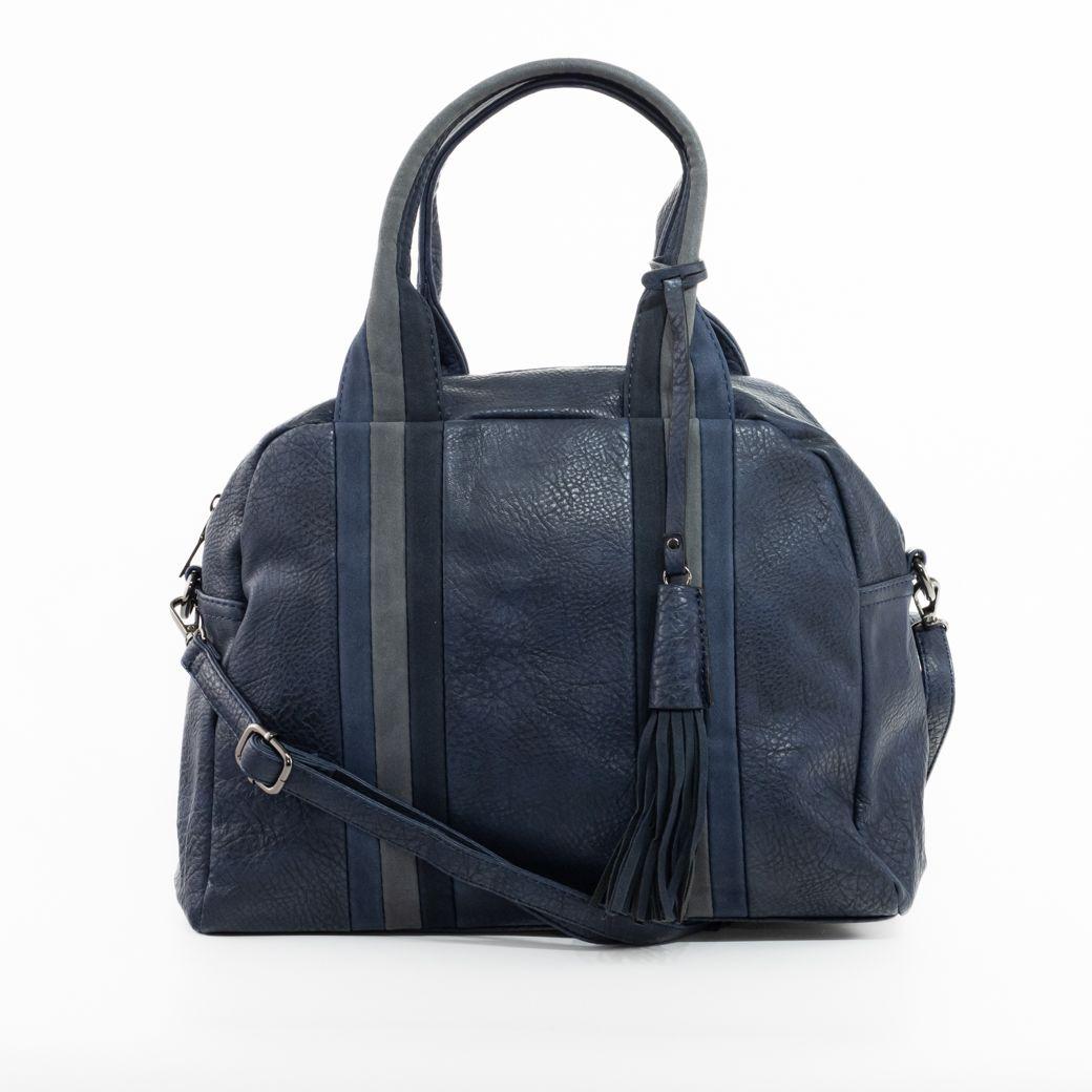 Cartera c/ franjas 3 colores Azul-0