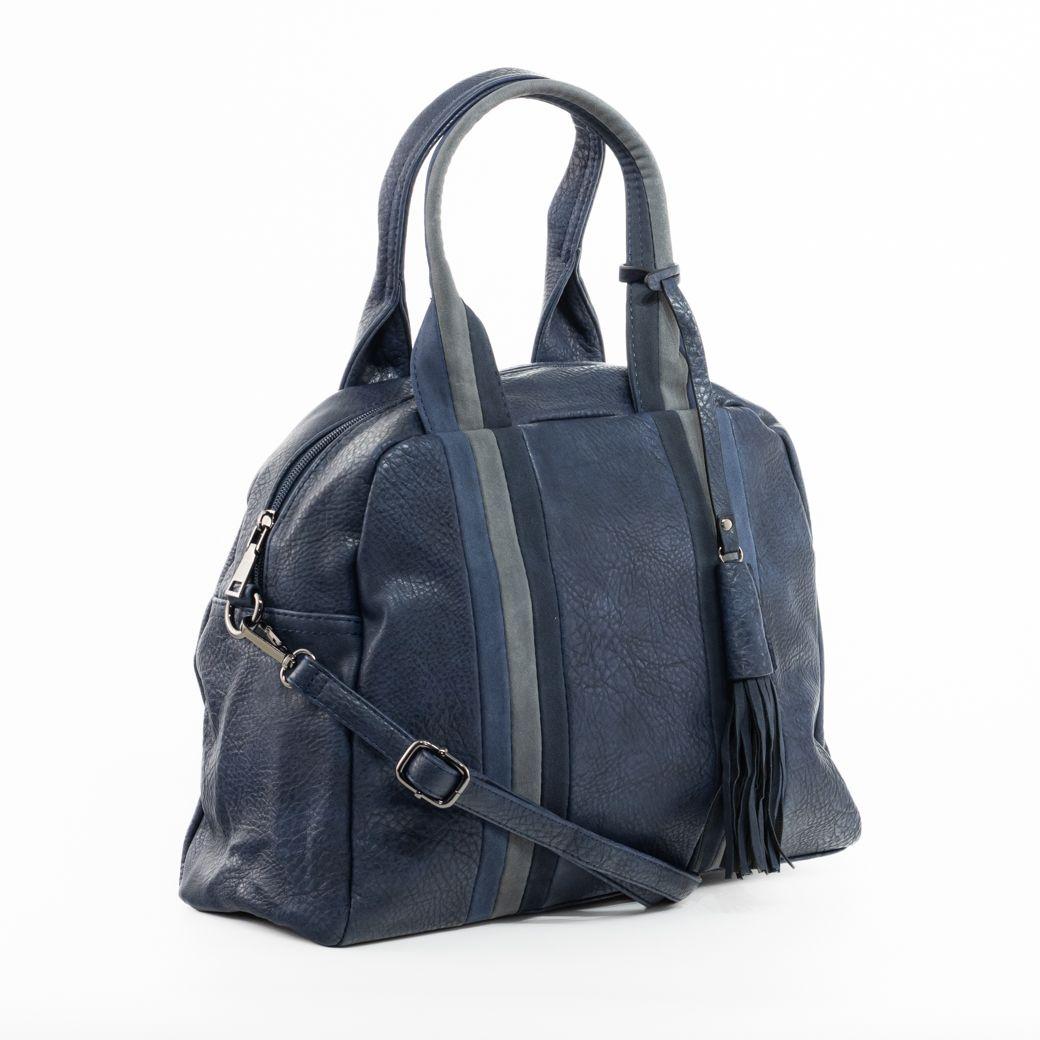 Cartera c/ franjas 3 colores Azul-1