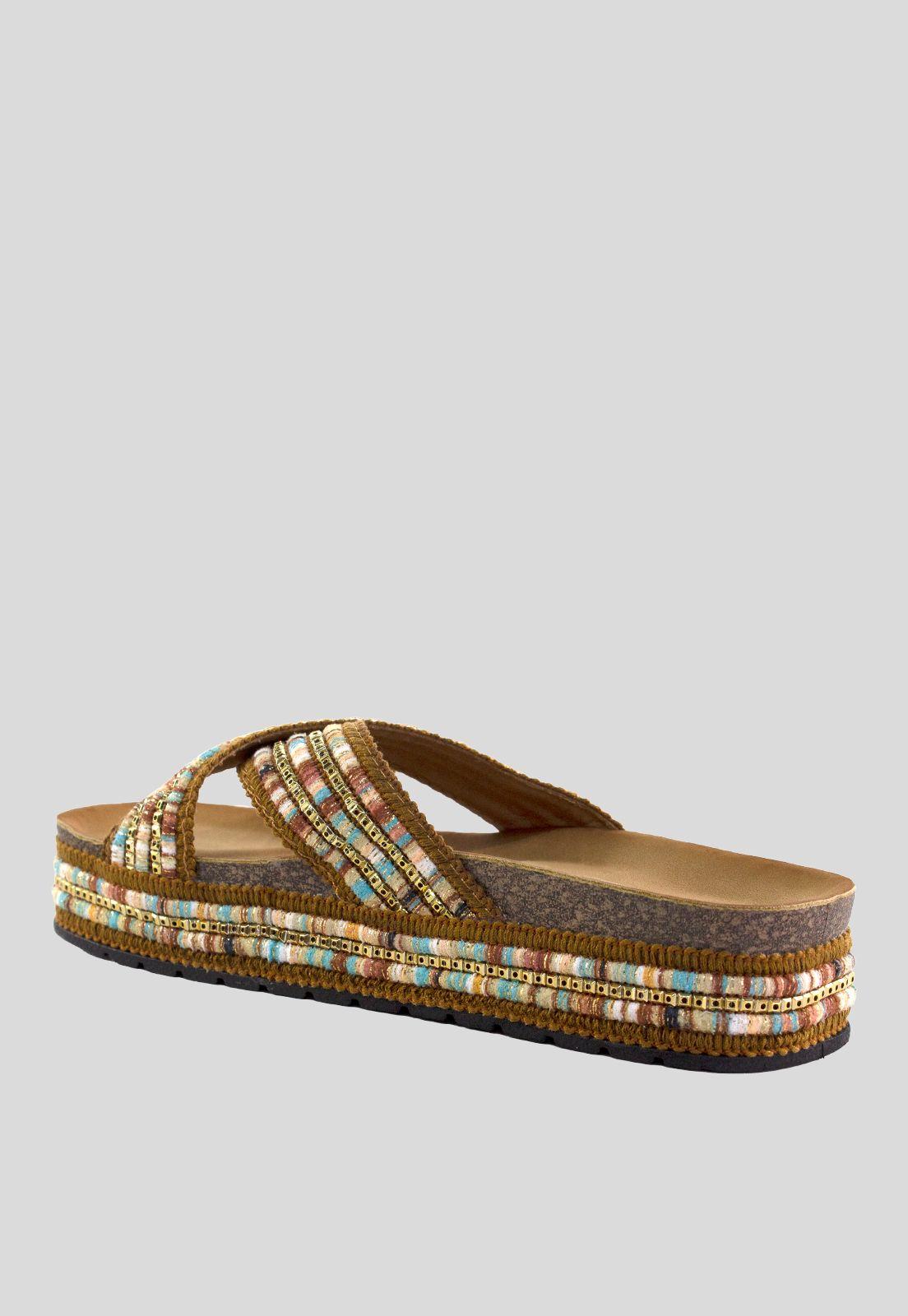 Sandalia Baja Cruzada Lurex Camel-2